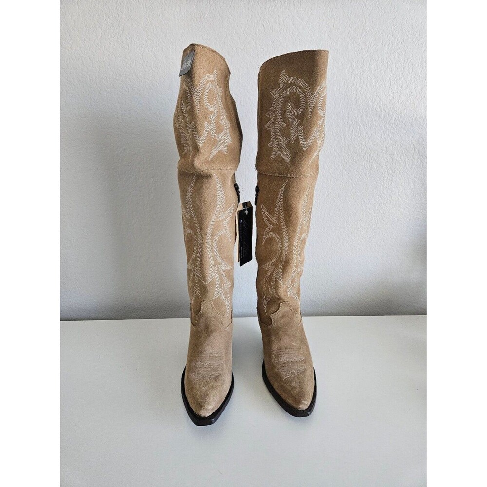 NWT Dan Post | Jilted Suede Tall Heel Boots DPAA 105 Women 9.5M Western Cowgirl - Picture 5 of 10